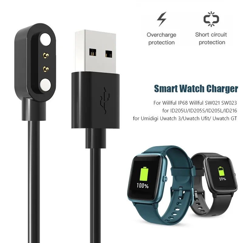 

Magnetic Watch Charger Cable for Willful IP68/SW021/ID205U/Umidigi Uwatch 3 Cord