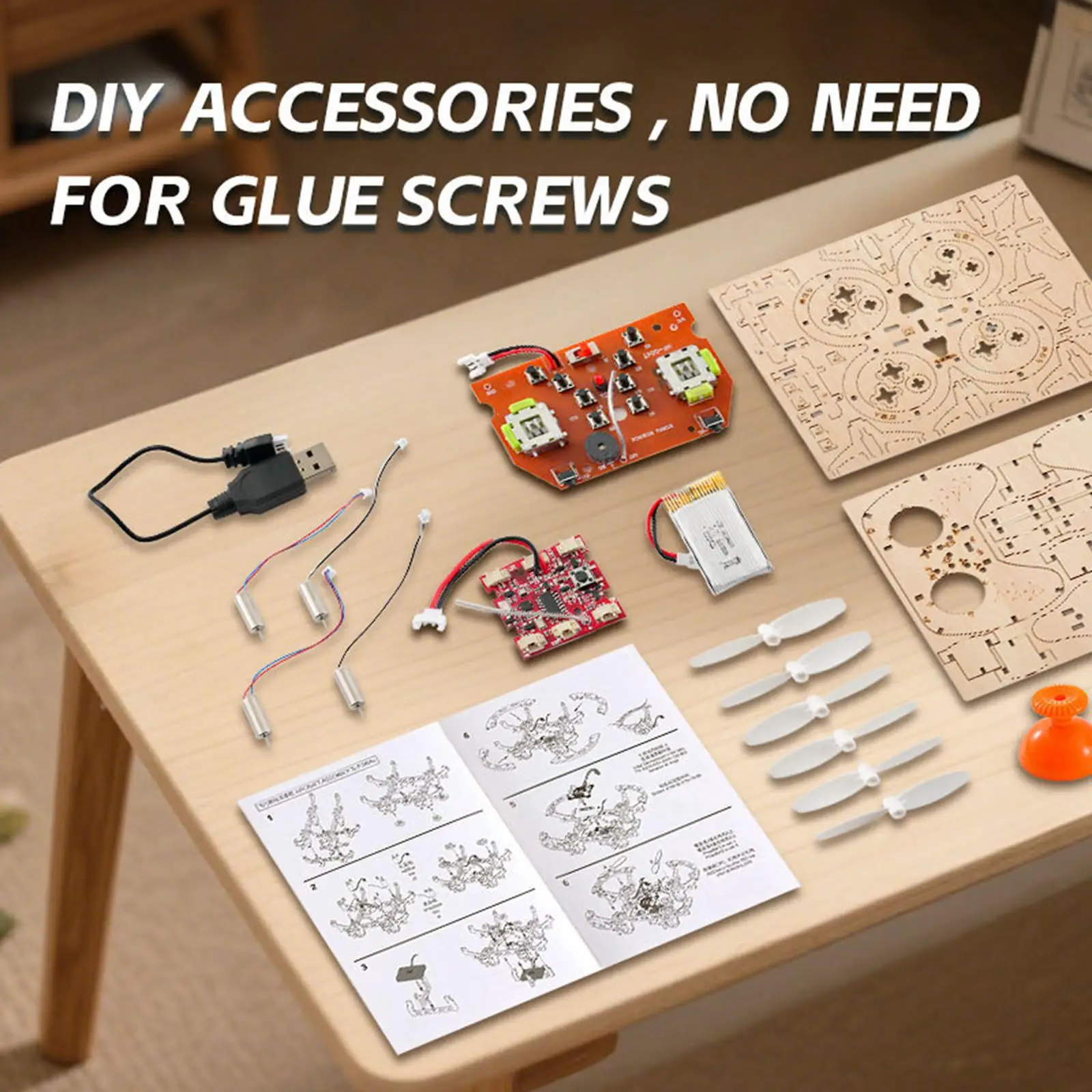 

Деревянный сборный радиоуправляемый самолет DIY: Уникальный 3D-пазл для мальчиков и девочек, развивающая игрушка, подарок на день рождения, легко собирается
