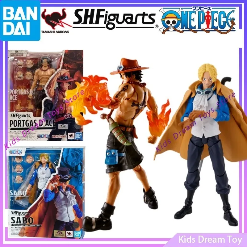 

Bandai Stock Original SHF ONEPIECE Anime SABO -REVOLUTIONARY ARMY CHIEF OF STAFF- &PORTGAS・D・ACE -FIRE FIST- Action Figures Toys