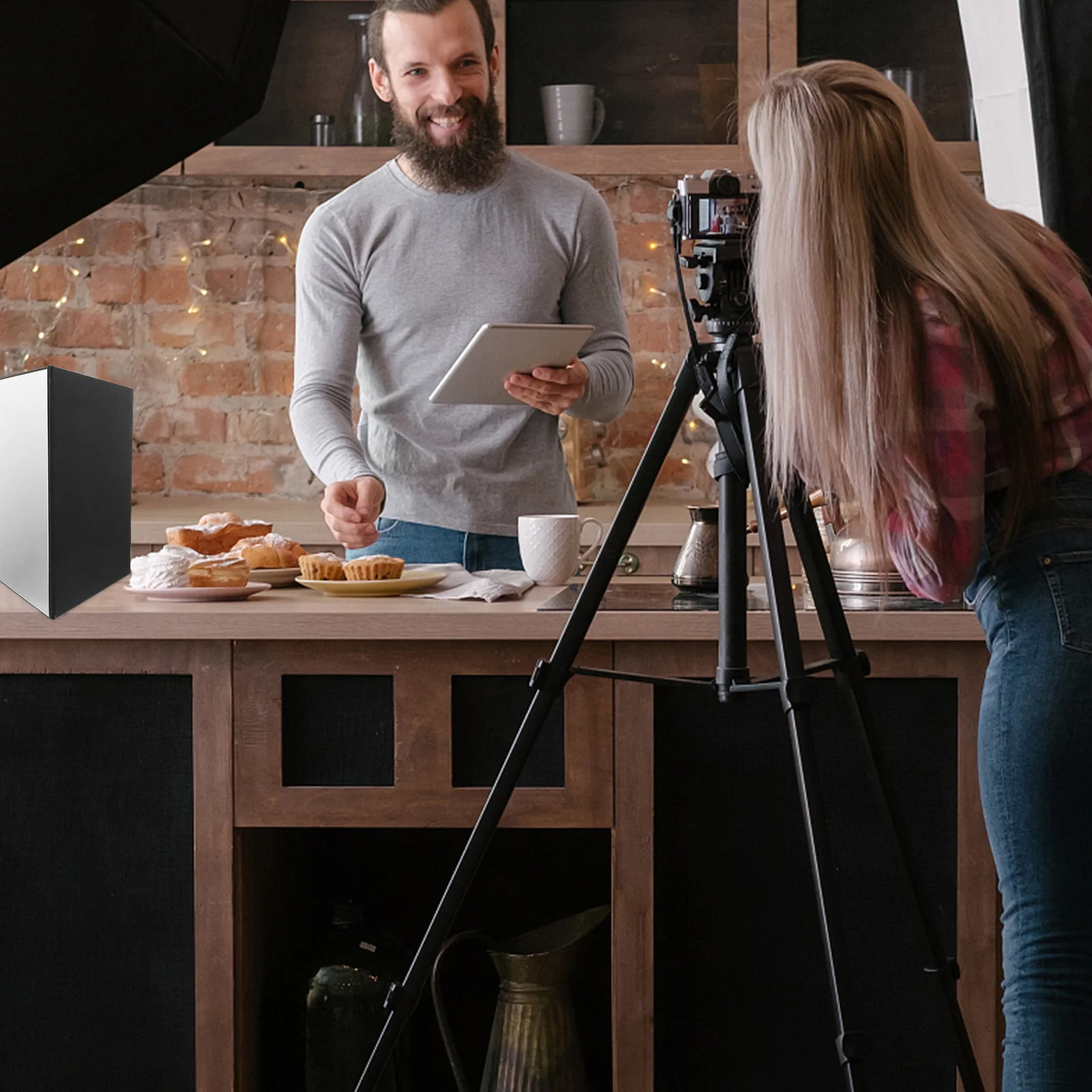 A3 Foldable Photography Cardboard Light Reflector Double Sided 3 in 1 Foldable Lightweight Design for Jewelry Cosmetics Food