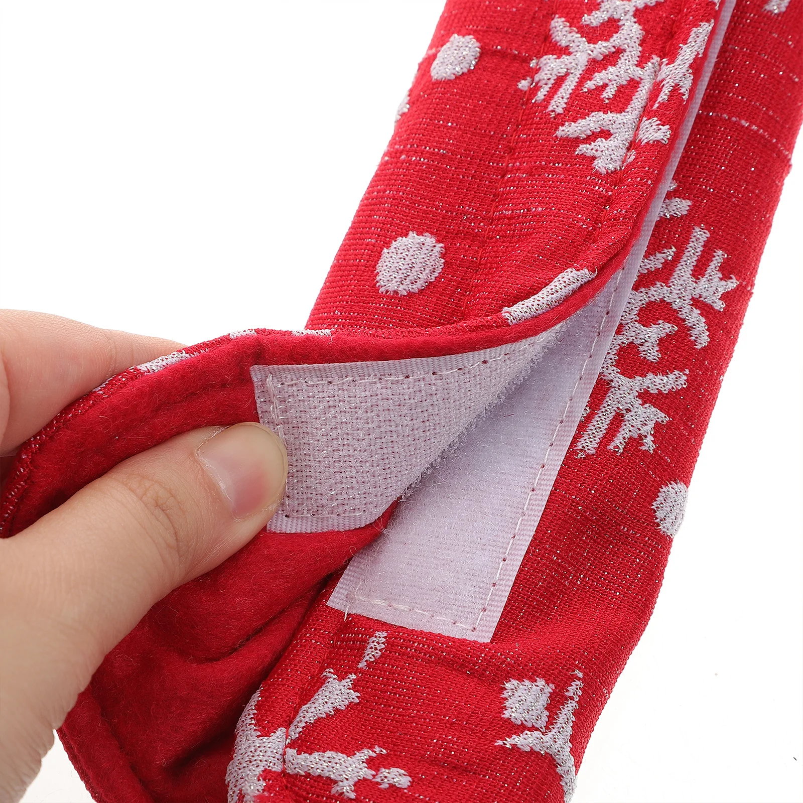 

3pcs Christmas Fridge Covers Washable Knitted Refrigerator Door Handle Protectors Kitchen Decor Red Appliance Handle Covers For