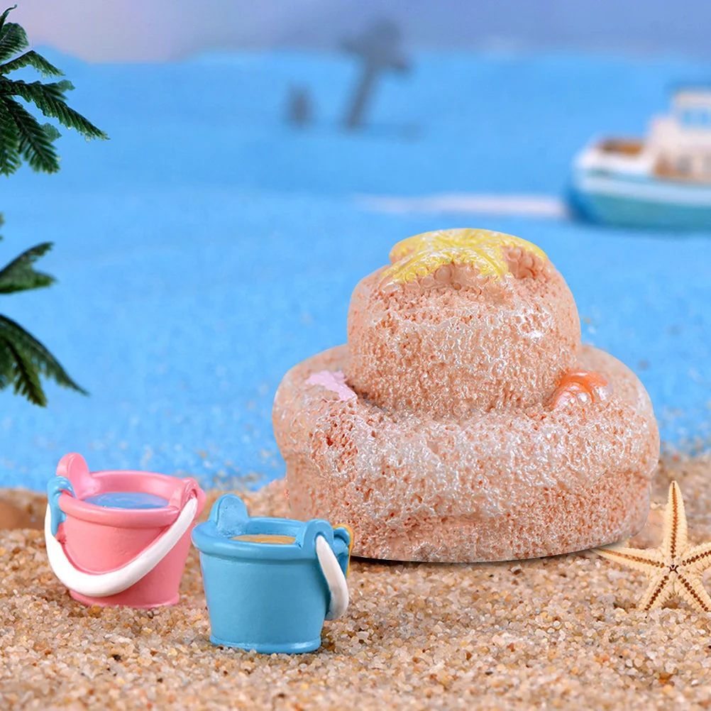 

6Pcs Sand Beach Decoration Resin Crafts Fish Tank Ornament Enhance Visual Appeal Safe for Fresh and Salt Water