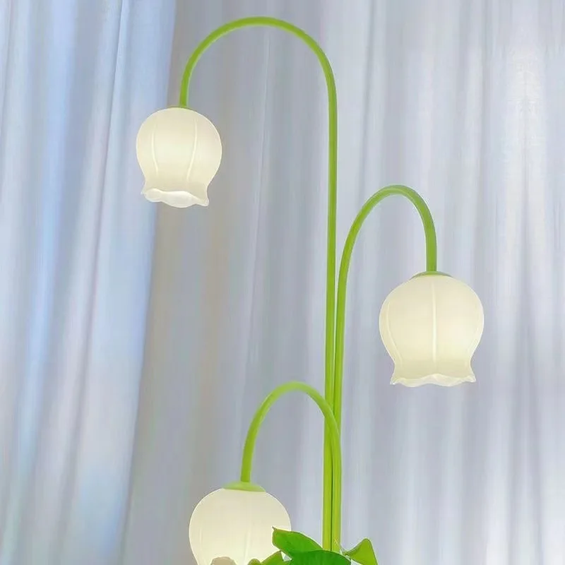 Modern Flower Floor Lamp Nordic Bell Orchid Floor Lamp For Living Room Bedroom Corner Decor Creativce Bedside Lighting Fixtures