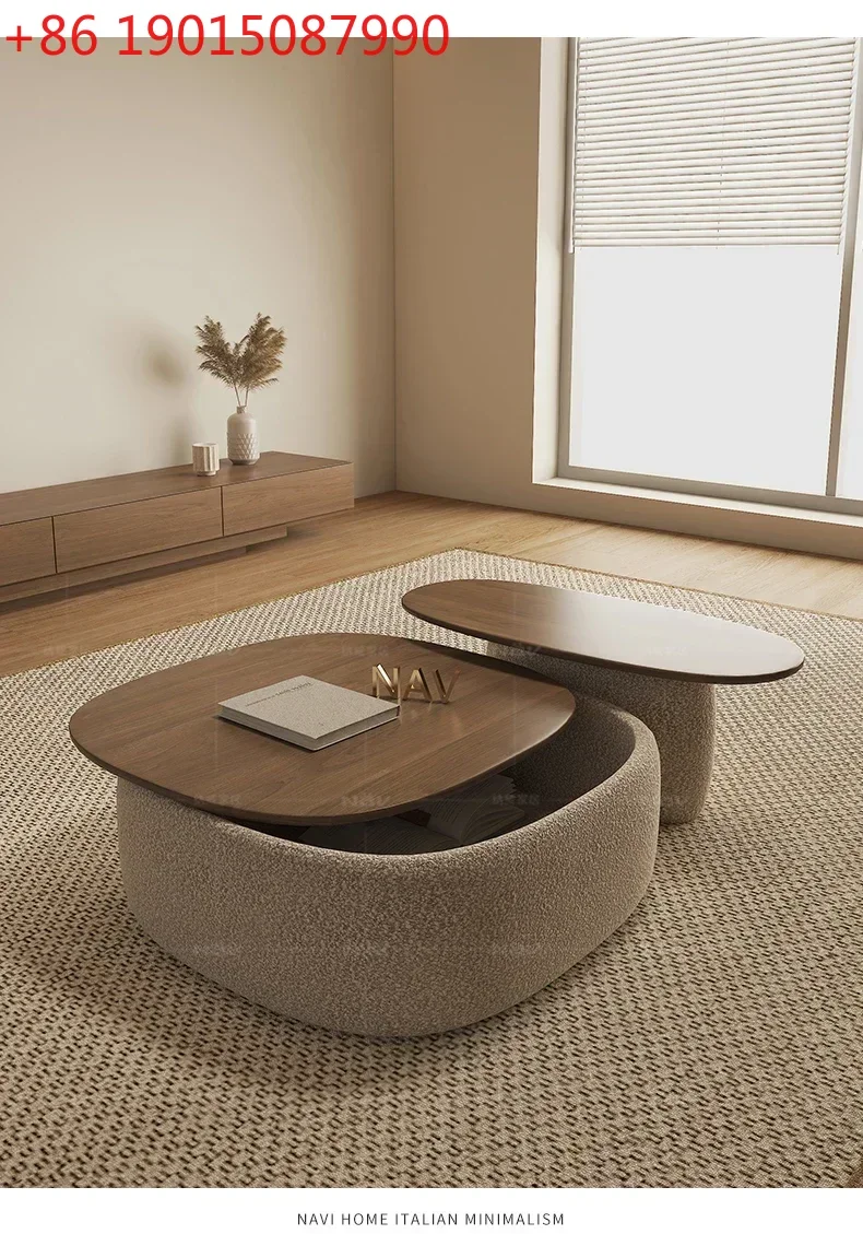 

Simple and Modern Coffee Table Walnut Color Small Apartment Living Room Home Size Coffee Table Combination New