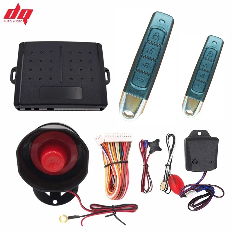 

Universal 12V12-pin Plug Car Anti-theft Device Horn Collision Alarm System Remote Control Switch Lock Warning Remote Lock Kit