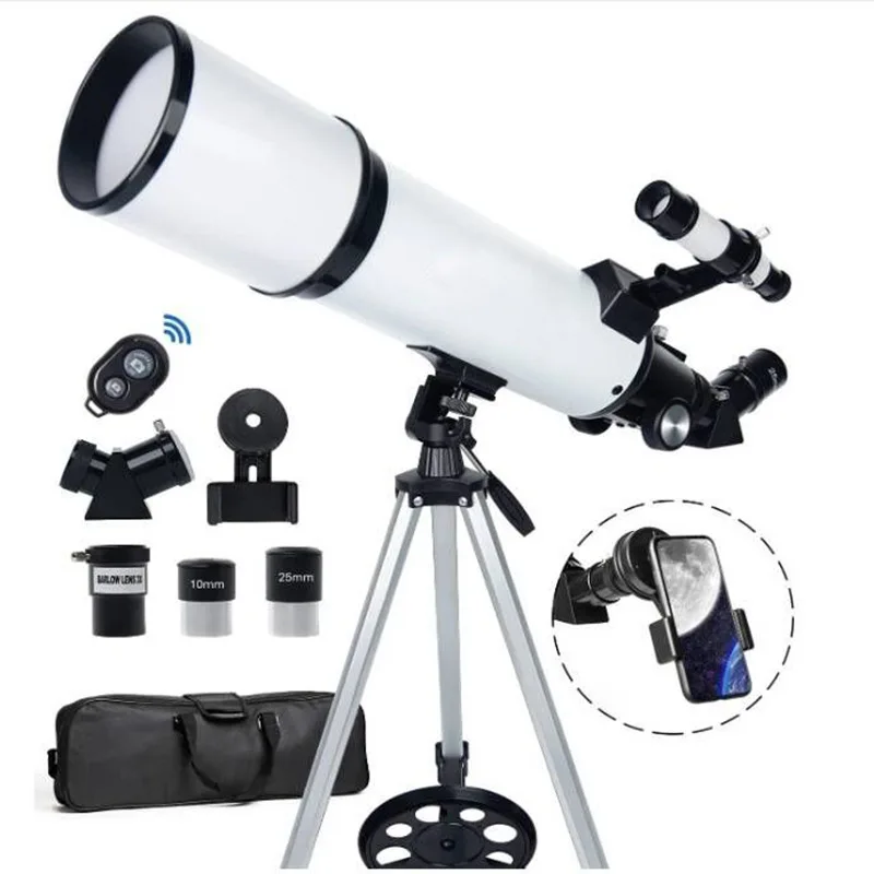 Entry‑Level Monocular Astronomical Telescope, Large Aperture HD High Power Scope for Stargazing and Moon Observation