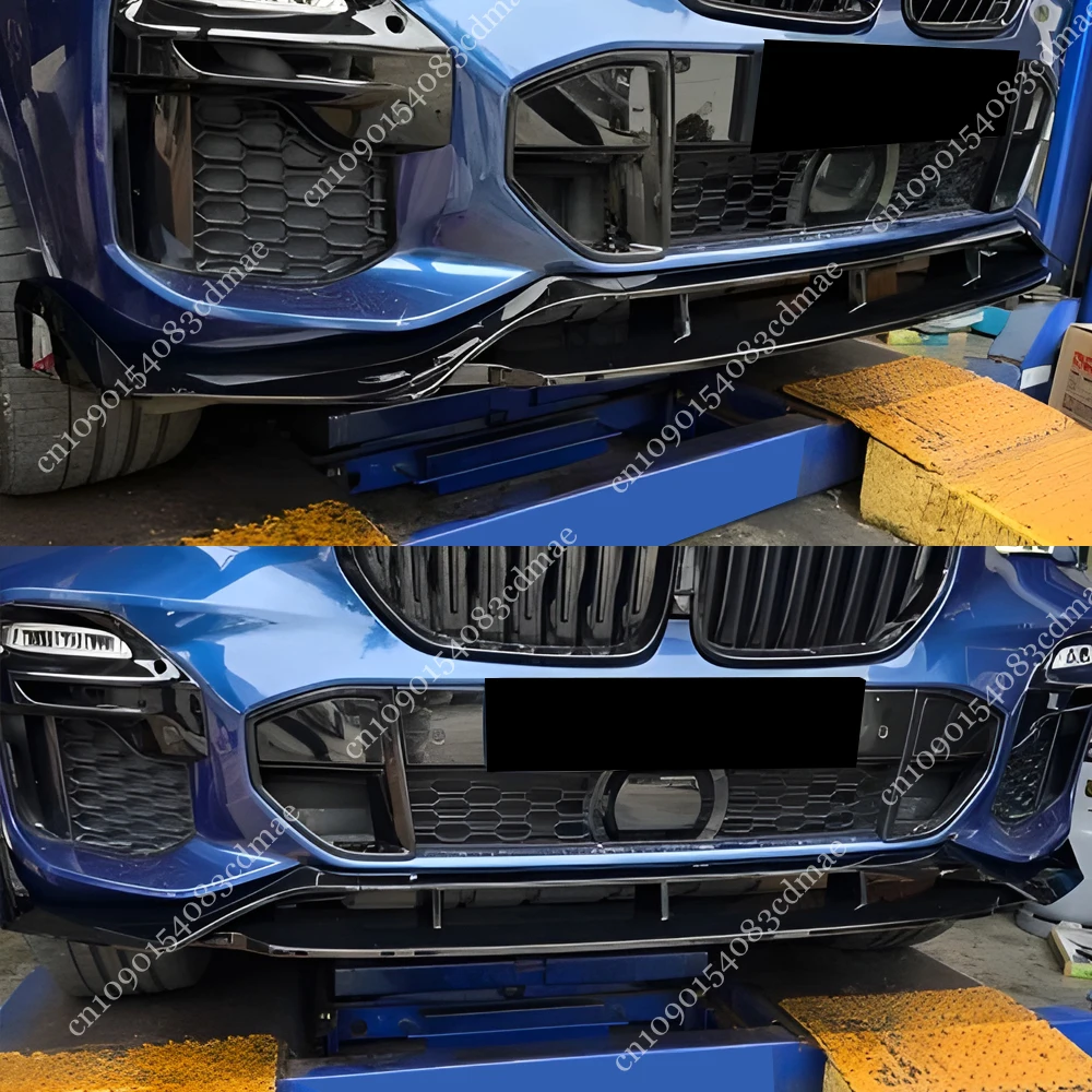 2019 To 2022 For BMW X5 G05 30i 40i 35i 30d M50 M Performance Front Lip Bumper Lower Diffuser Splitter Spoiler Parts Gloss Black