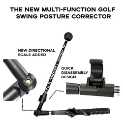 Golf Training Aid Multifunctional Golf Stick Posture Corrector Forearm Rotation Practice Swing Training Aids Foldable Adjustable