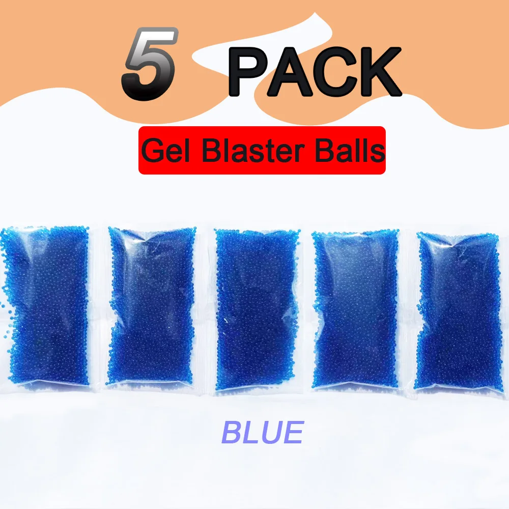 5 Pack 50000 Stuks Gel Blaster Ballen Blaster Munitie Kralen Voor Blaster Geweren M416 Ak47 Speelgoed Pistool Kogels Outdoor Games Home Decor