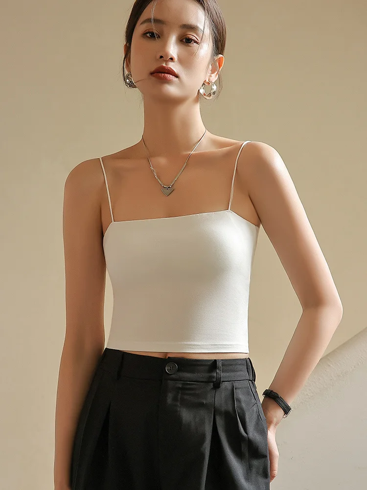 Sexy Tank Top Women Black Crop TopS Women 2022 Summer Camis Backless Camisole Tube Top Female Sleeveless Cropped Vest Y2k Tops