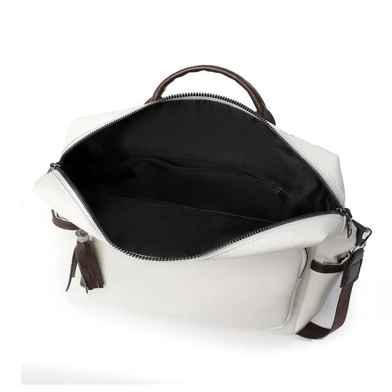 حقيبة ظهر جلدية جديدة بسحاب، عصرية مقاومة للماء، كتف متقاطع لطلاب المدارس المتوسطة والثانوية، حقيبة يد بكتف واحد