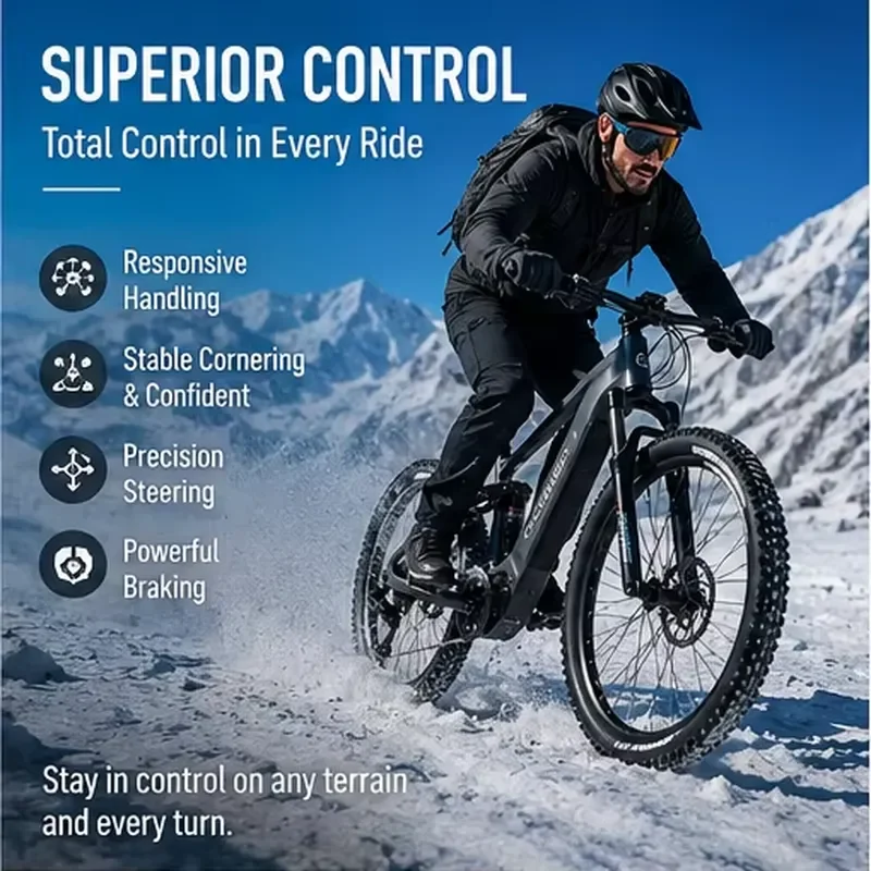 Hot Selling 12 Speed Wireless Electronic Shifting Bafang M560 Mid Drive Powerful Aluminum Alloy Mountain Electric Bike Front