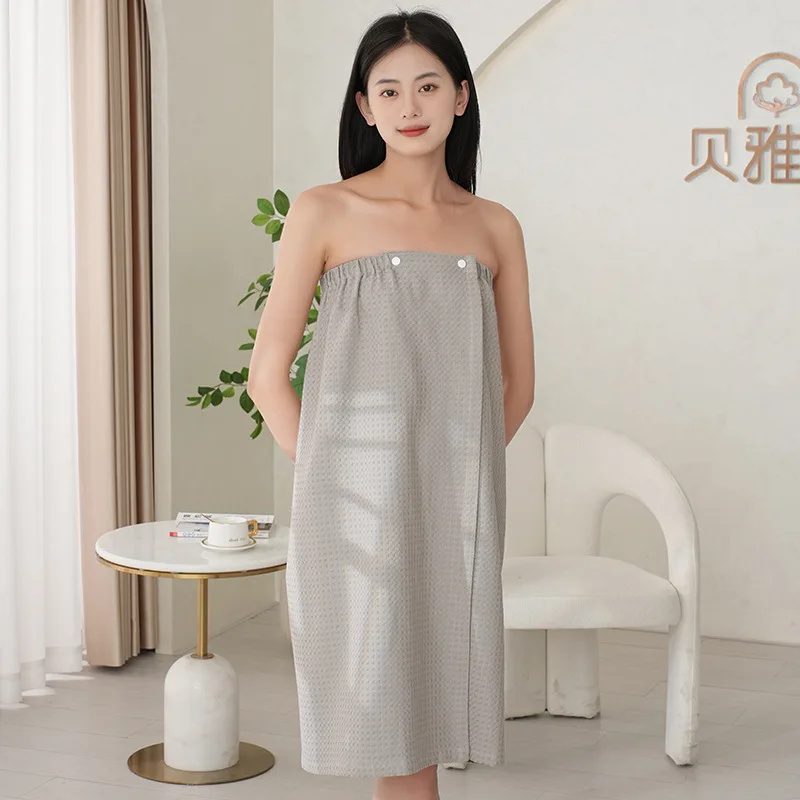 Beauty Salon Bath Skirt Huafuge Tube Top Wearable Strapless Bath Towel Nightdress Women's Wrapped Chest Guest Clothes Spa Wrap