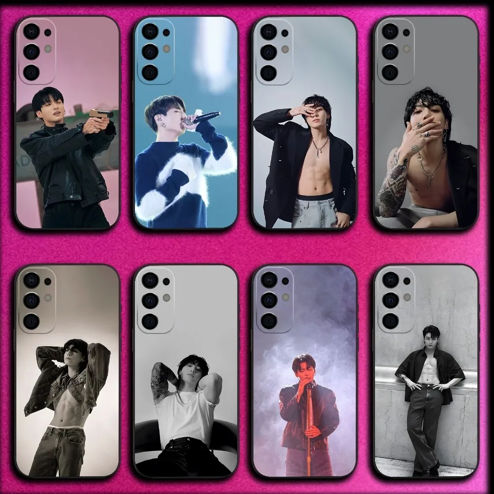 Singer J-JungKookS-S Phone Case For Samsung S25,S24,S21,S22,S23,S30,Ultra,S20,Plus,Fe,Lite,Note,10,9,5G Black Cover