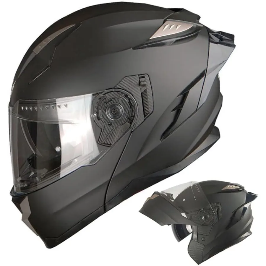 

Мотоциклетный модульный полнолицевой шлем DOT для взрослых, предназначенный для уличной езды с откидным двойным козырьком и внутренним солнцезащитным козырьком