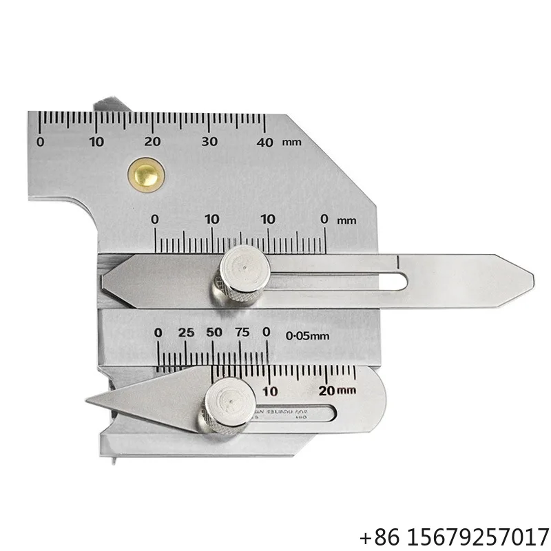 Weld Gauge for Measuring Weld Seam, Bevel Angle, Undercut Depth Ruler
