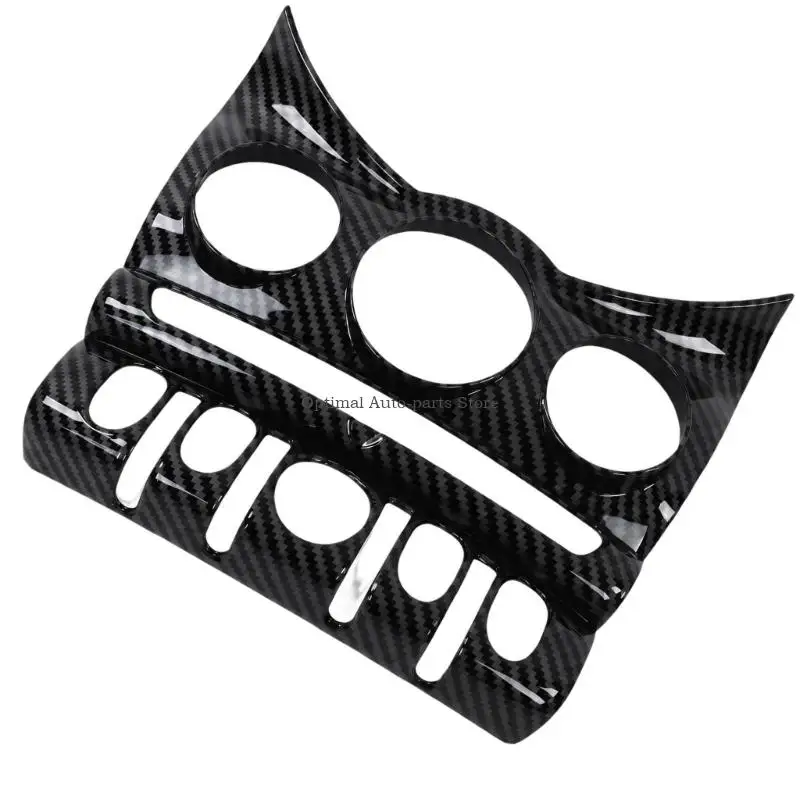 Interior Knob Surround Trim Cover for MINI F55 F56 F57 2014-2024, Carbon Fiber Pattern ABS Frame for the Air Conditioning Panel