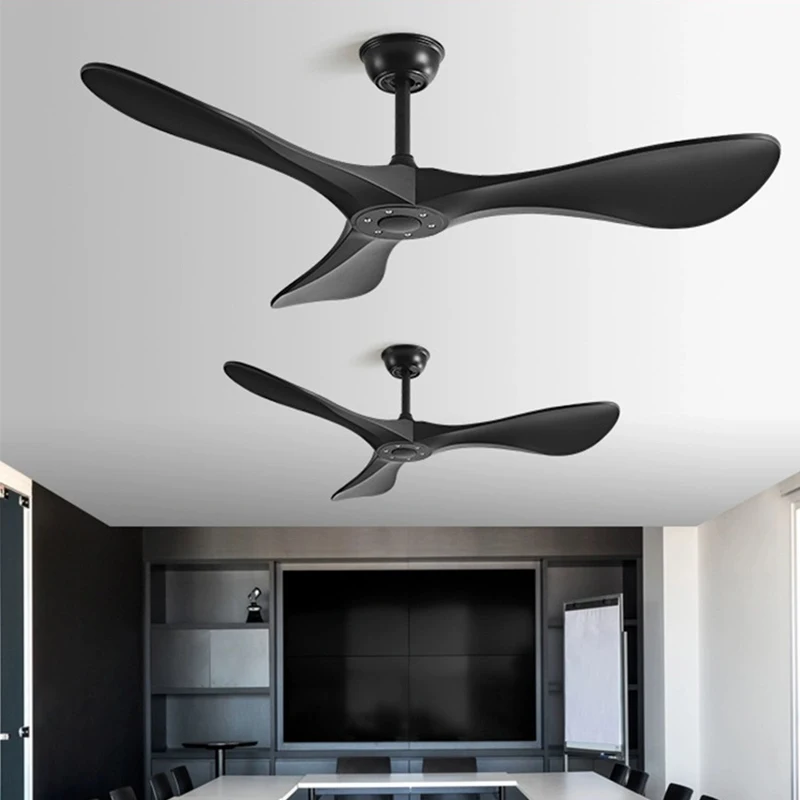 42 52 60 Inch Ceiling Fan Industrial Vintage ABS Ventilator No Light Remote Control Decorative Blower Retro Large Fans