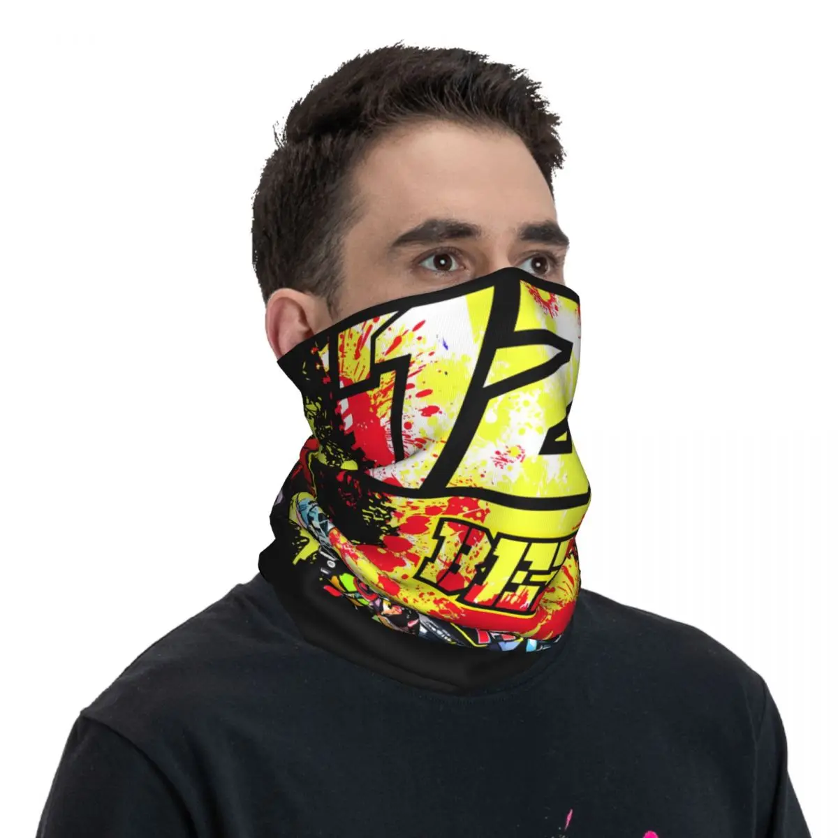 Stalwart-máscara facial con estampado de Marco Bezzecchi 72, Bandana para el cuello, para motocicleta, Club, ciclismo, senderismo, Unisex