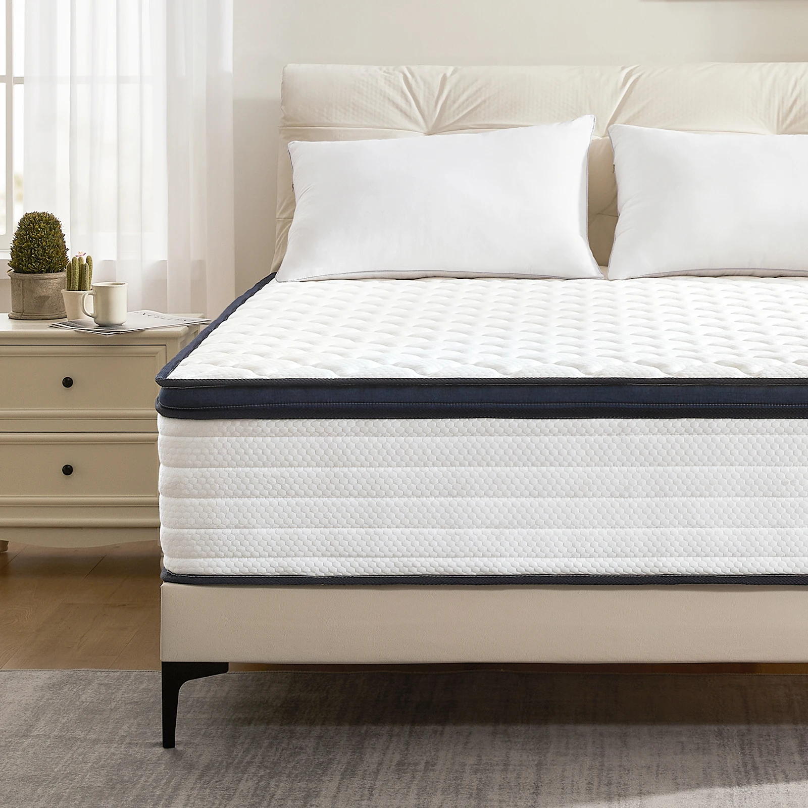 Full Size Memory Foam Sleeping Mattress  Mattresses Pocket Spring Roll up Mattress