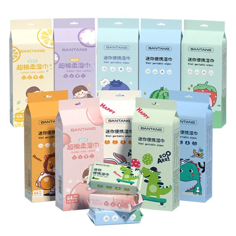 Mini Wipes Carry-on Pack Infant Hand Care Cleaning Wipes Portable Extraction Maternal and Infant Wet Wipes view 3