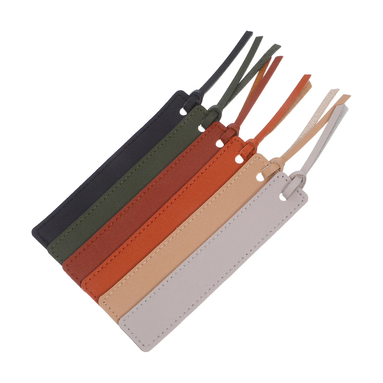 

6Pcs Bookmarks Retro PU Vintage Style Handmade Stitched Page Markers for Books Reading Accessories Book Lovers Students