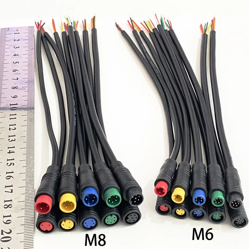 M6 M8 2/3/4/5/6-poliger Julet Stecker/Buchse Elektro-E-Bike Verbindungsstecker Kabel Signal Sensor Wasserdichter Roller-Kabelverbinder – Detail 7
