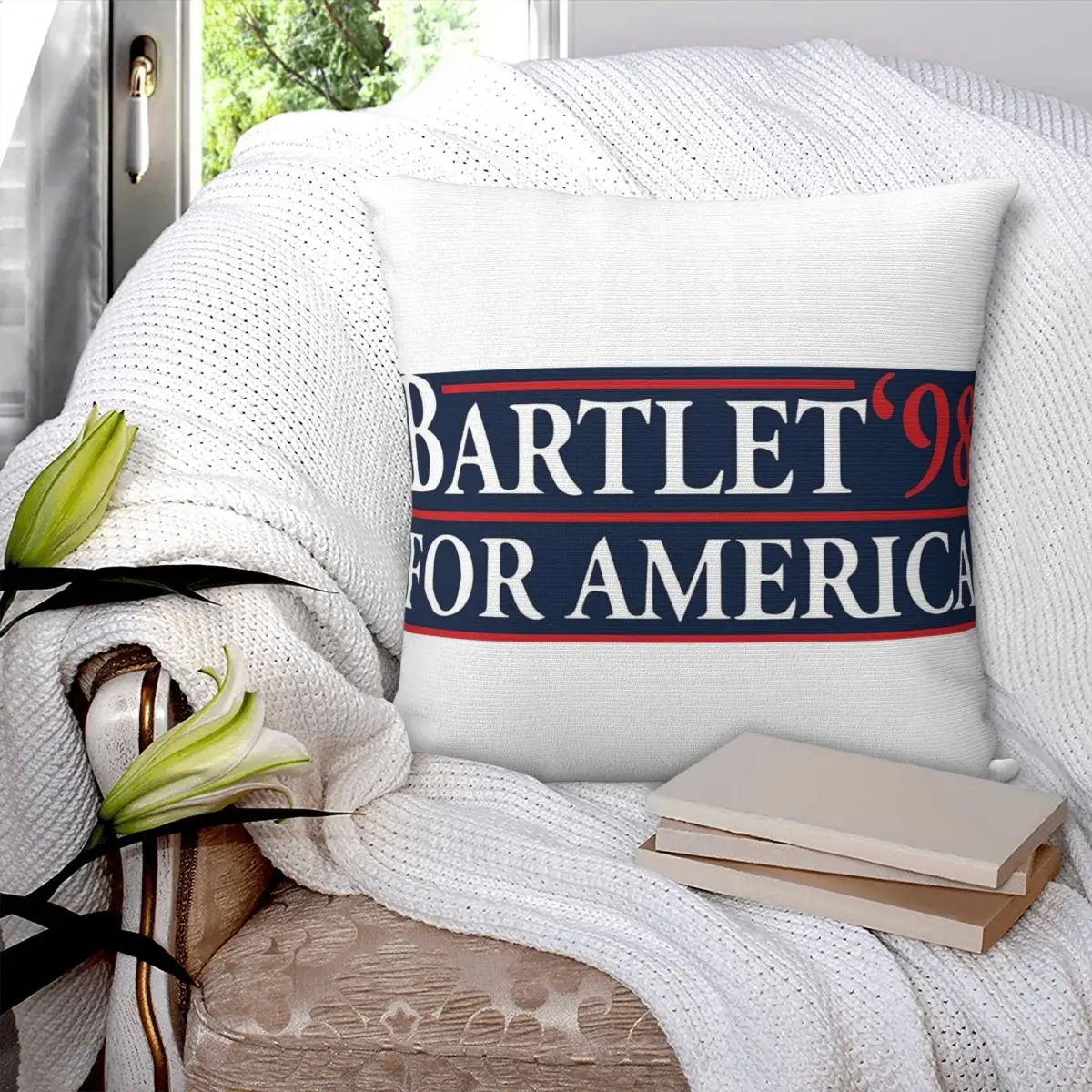 

Bartlet For America Square Pillowcase Pillow Cover Polyester Cushion Decor Comfort Throw Pillow for Home Bedroom