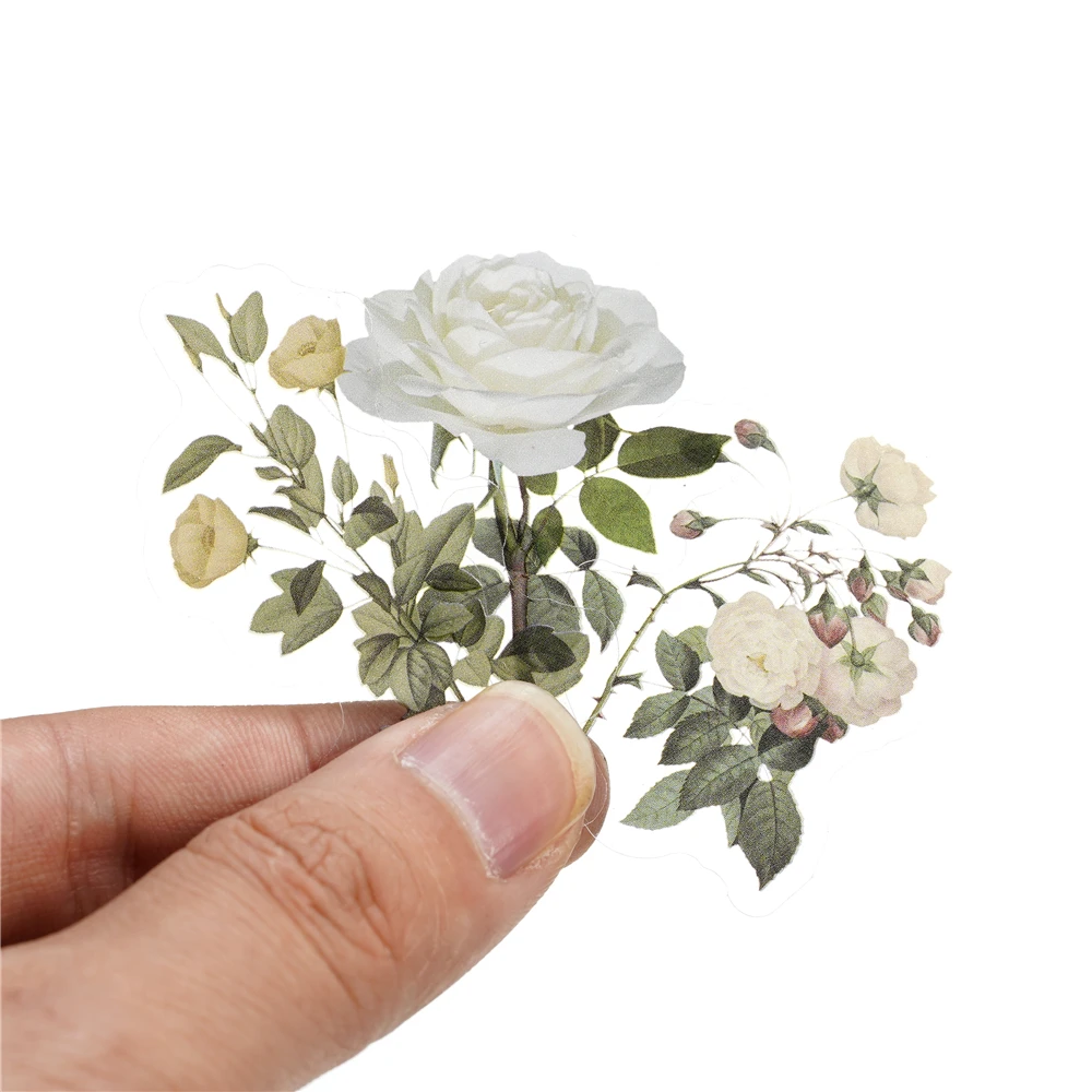 20pcs/lot Colorful Flower Stickers Epoxy Resin Fillings Plant Sticker for DIY Silicone Mold Filler Nail Art Crafts Decor