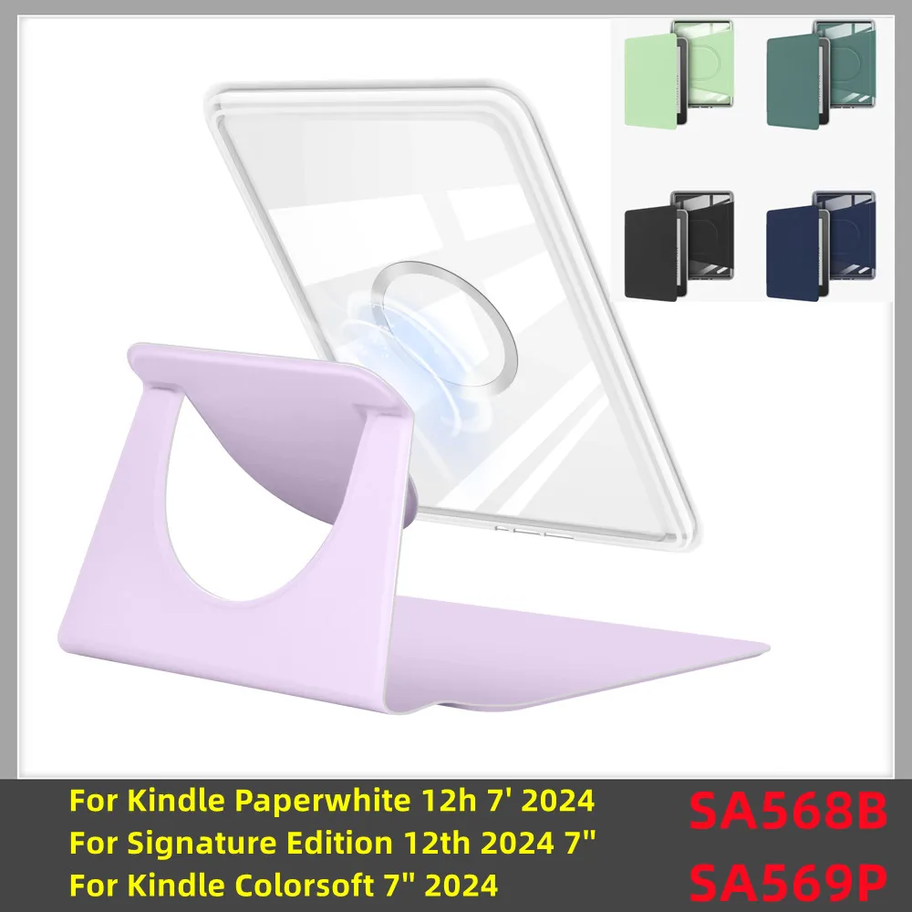 

Разделительная вращающаяся обложка для Kindle Colorsoft Paperwhite 12-го поколения 2024 Signature Edition 12 7 дюймов SA568B Смарт-чехол для электронной книги