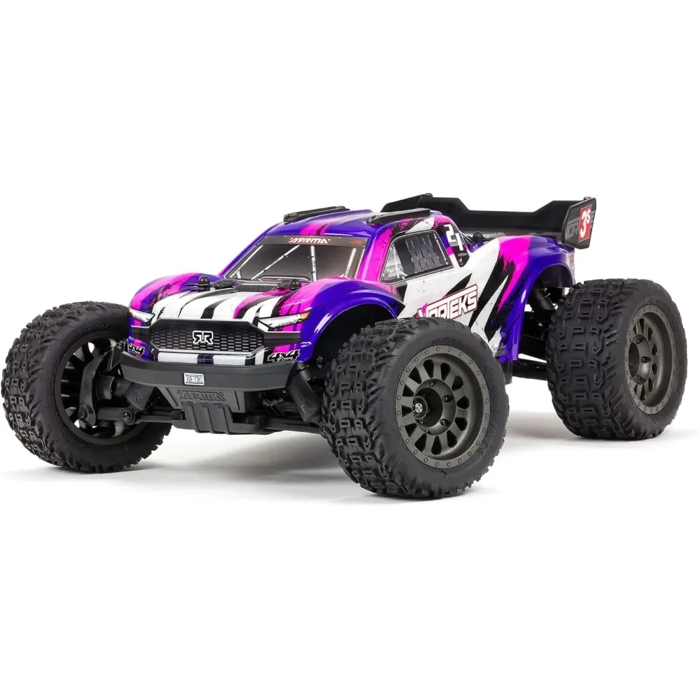 

RC Truck 1/10 VORTEKS 4X4 3S BLX Stadium Truck RTR (Batteries and Charger Not Included), Purple, ARA4305V3T2, Men