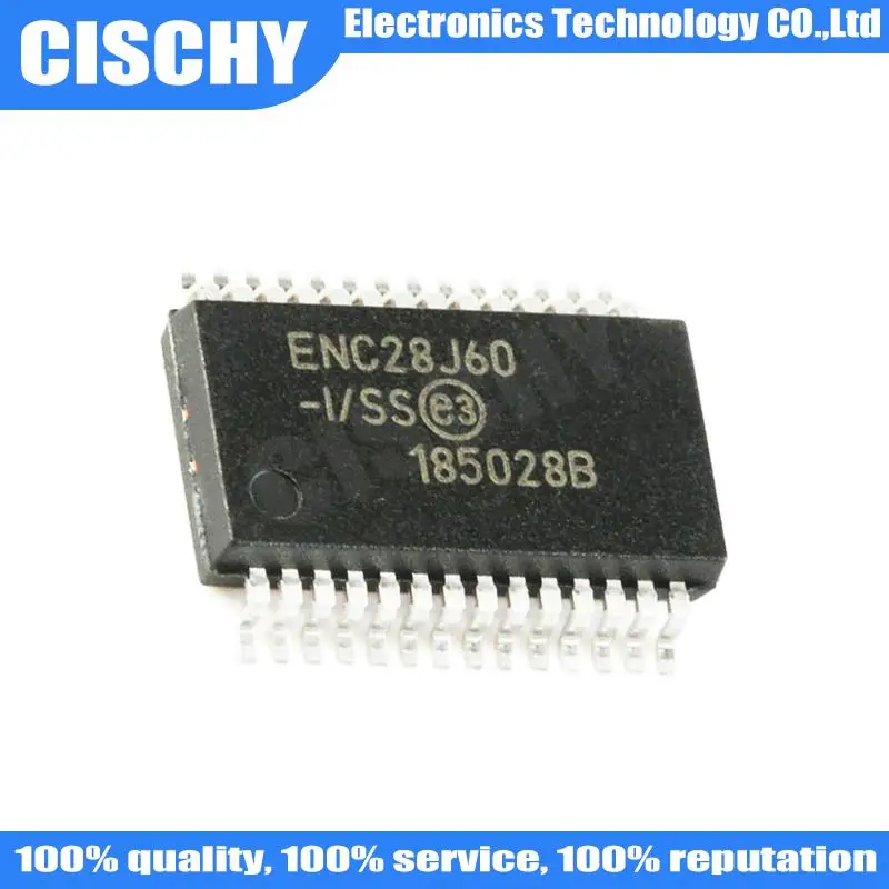 1pcs/lot ENC28J60/SS ENC28J60 ENC28J60-I/SS SSOP-28  In Stock