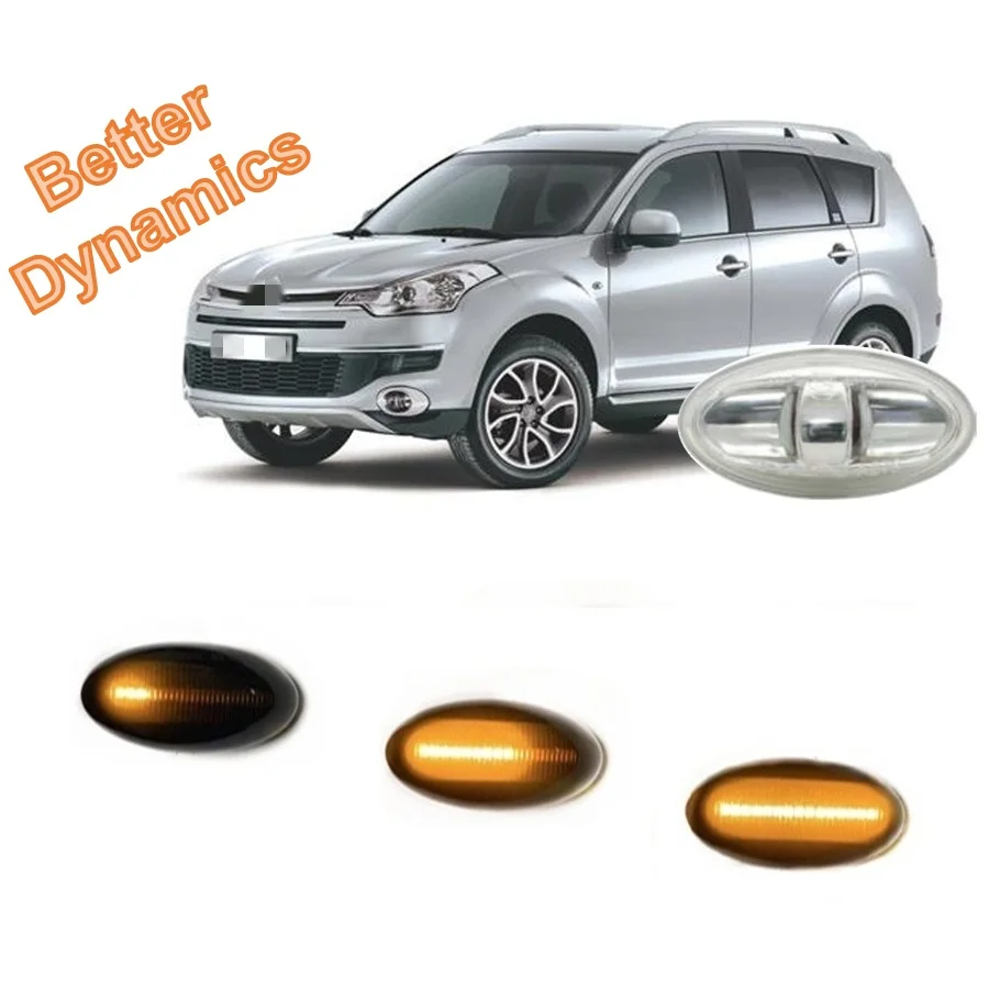 for CITROEN C-Crosser EP 2.2 2.4i HDi 2007 - 2019 2010 2011 2012 Dynamic LED Indicator Side Marker Turn Signal Light