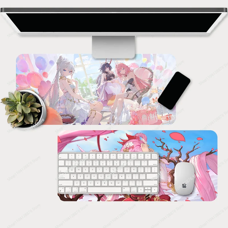 Elysia Honkai Impact 3rd Game Mousepad Large Gaming Mouse Pad LockEdge Thickened Computer Keyboard Table Desk Mat