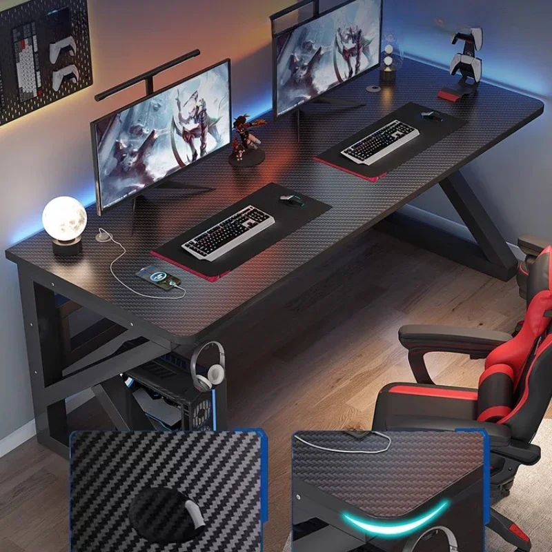 Q European Light Luxury Computer Desks Drafting Modern Student Gaming Computer Desks Reception Unique Metal  Furniture
