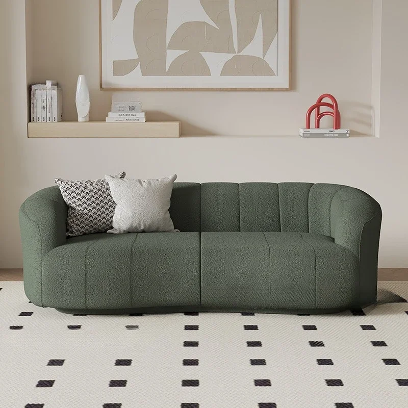 Nordique, luxe léger, laine d'agneau, canapé, magasin de vêtements