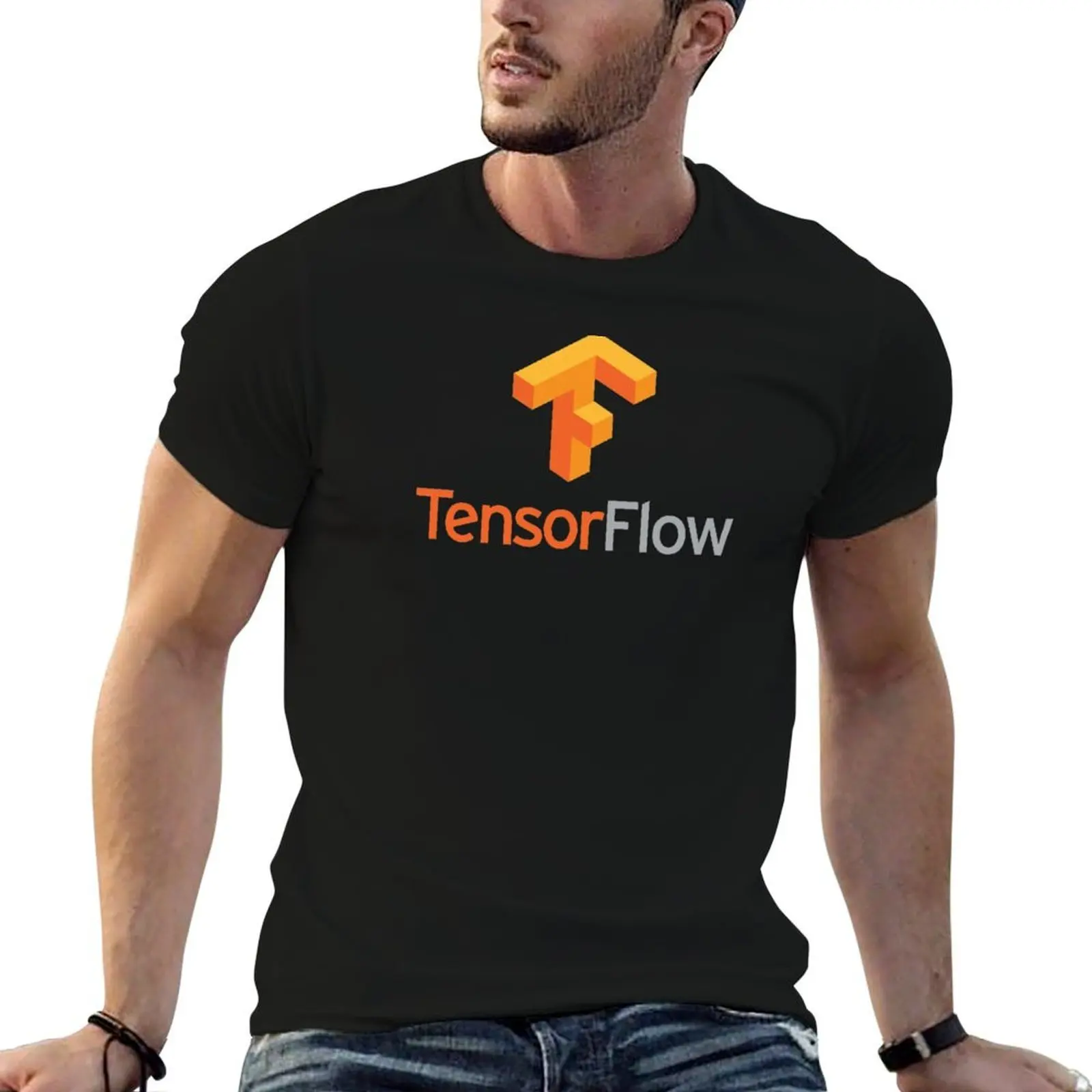 tensorflow T-Shirt anime stuff plus size tops men clothes