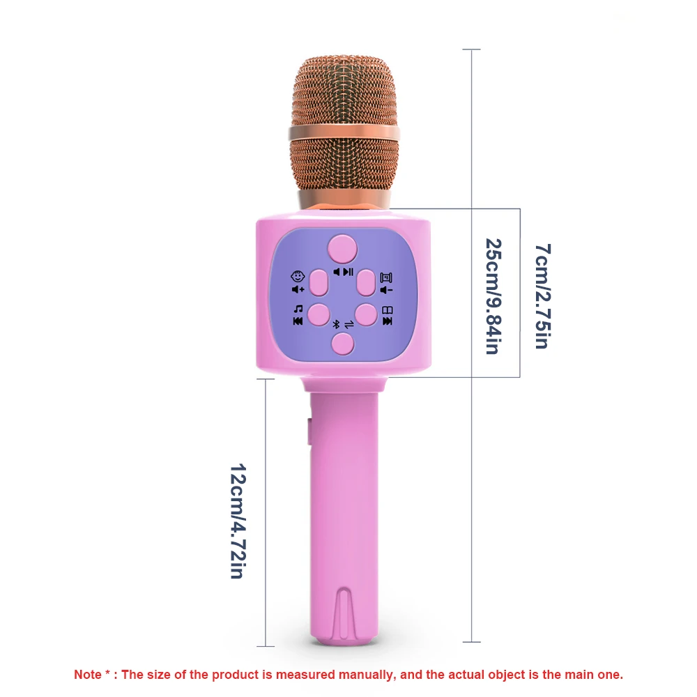 Mikrofon dla dzieci Zabawki do śpiewania Bezprzewodowy mikrofon do karaoke Bluetooth dla dorosłych Zabawki dla chłopców Dziewczynki Prezent urodzinowy