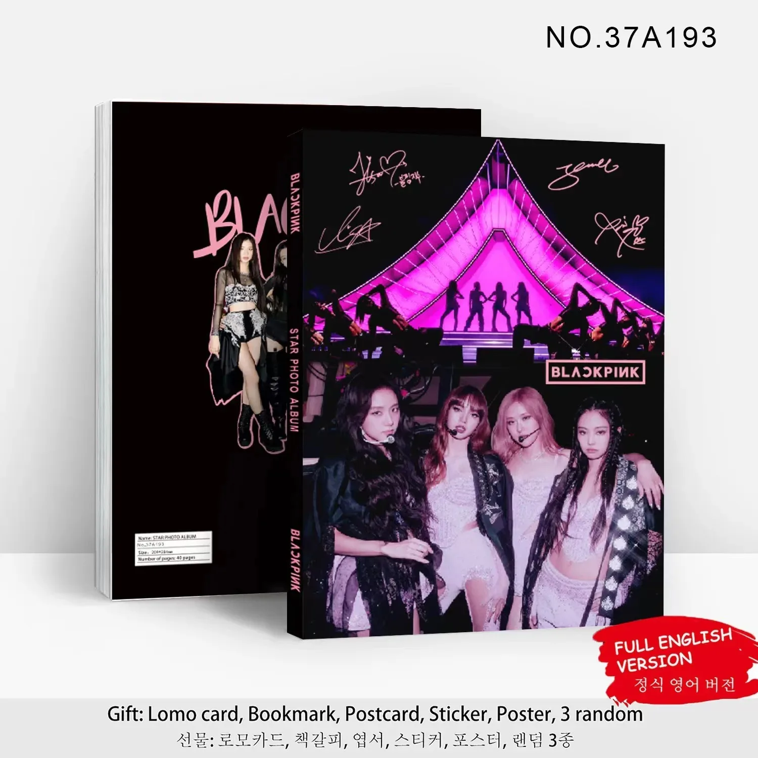 Kpop Black and Pink New Album 5-STAR Photo Album Portrait HD Photo Gallery Sticker Poster Bookmark Collection Card Fans Gifts