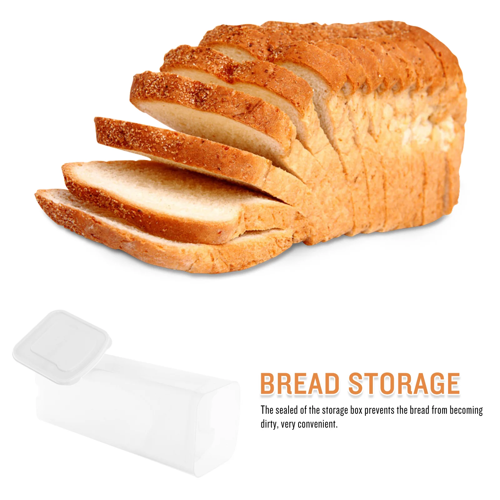 

Bread Storage Box Airtight For Kitchen Countertop Bread Biscuits Pastries Pp Material Loaf Container Reusable Snack