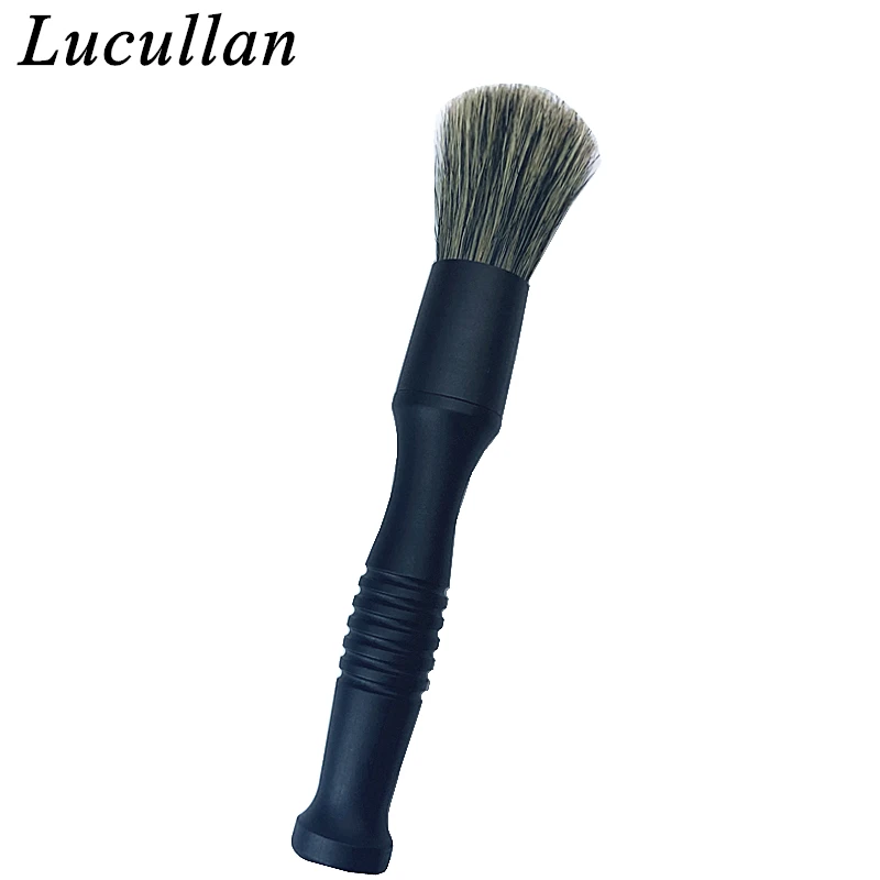 Lucullan 3 Different Bristle Detailing Brush With Firm Grip Large Handle For Car Wheels,Interior,Household Cleaning