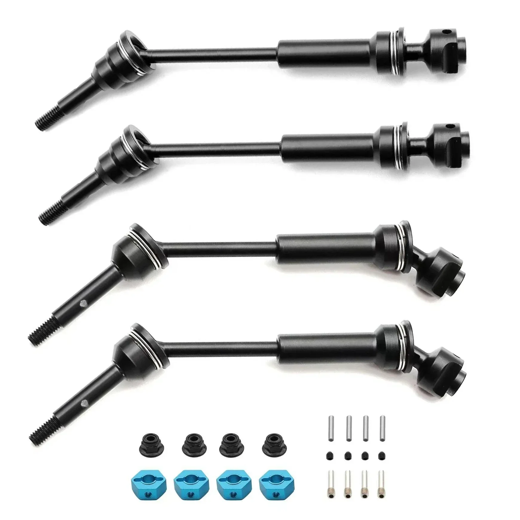 

4Pcs Steel Metal Front and Rear Drive Shaft CVD for 1/10 Traxxas Slash Rustler Stampede Hoss VXL 4X4 RC Car Upgrades Parts