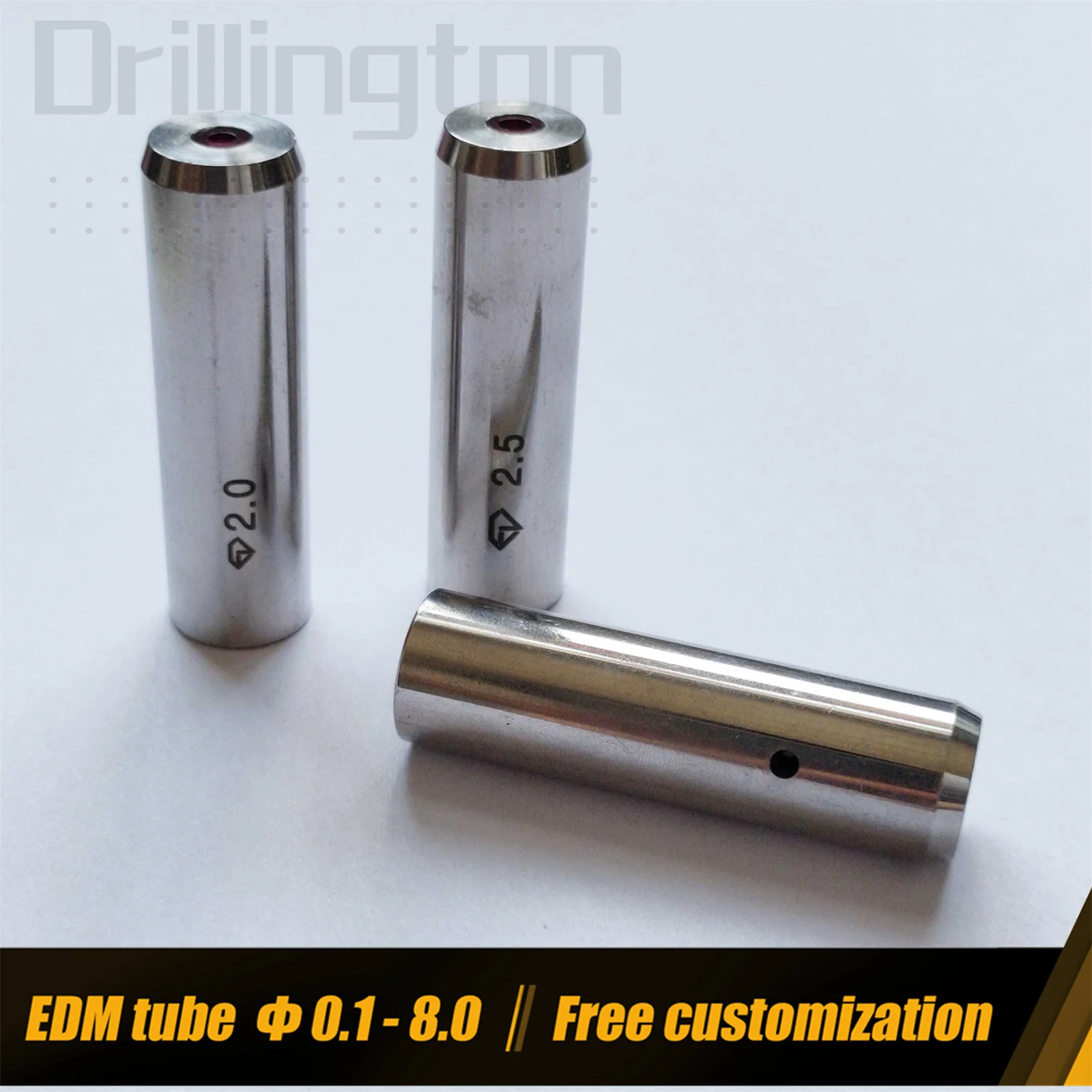 EDM Electrode Drill Guide , Flat Tip 12mm x 42mm Ruby , Electrode Guides , EDM Drilling Parts  , Tube Guides 12 * 42