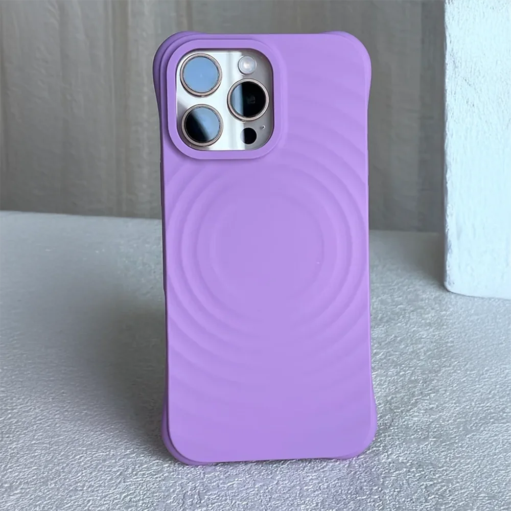 Ripple Silicone Magnetic Phone Case for IPhone 17 16 15 14 13 Pro Max Smooth Case for iPhone 17 Pro - náhled 5