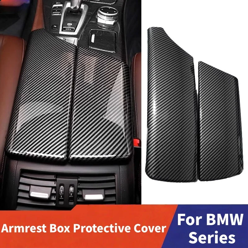

For BMW 3 Series F10 2011-2016,5 Series 2010-2017 Carbon Fiber Center Armrest Box Covers Console Box Storage Box Trim Coveres