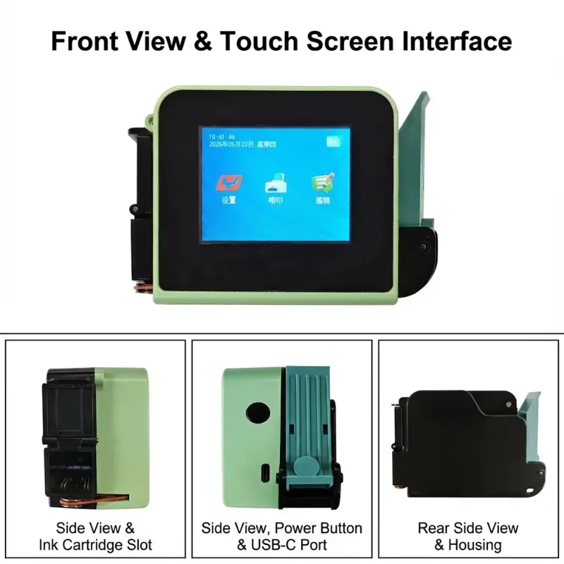 Mini Intelligent Digital Handheld Inkjet Coder Portable Expire Date Batch QR Code Logo Marking Machine for Box Packaging Coding