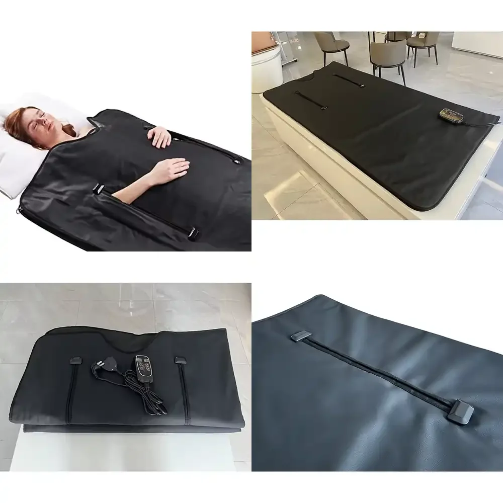 Best-Selling Far-Infrared Sauna Blanket Single-Zone Zipper Hand Access Waterless Home-Use Single-Person Black Model S-110