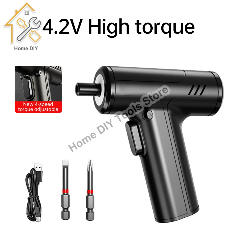 

Electric Screwdriver 4.2V 2000mAh 5N.M Torque Rechargeable Cordless Screwdriver Drill Power Tools Set Household Repair