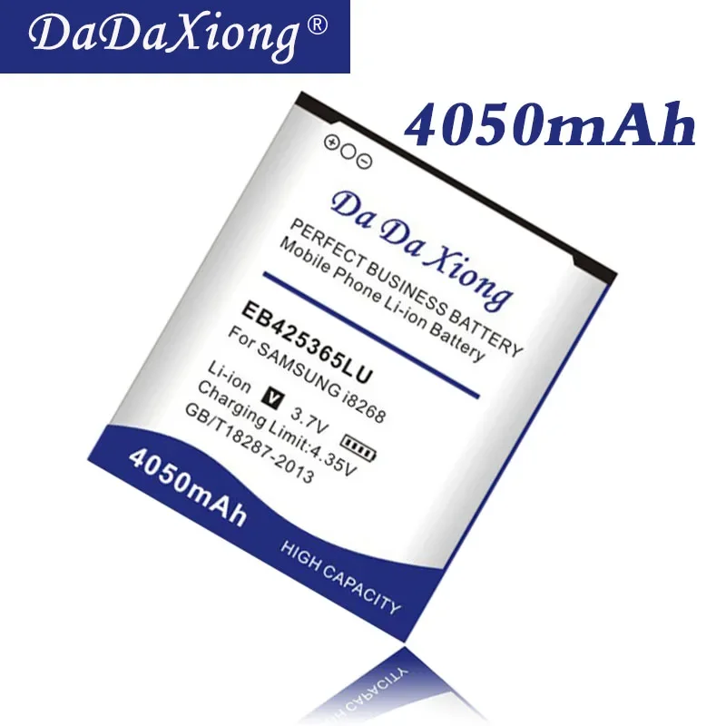 DaDaXiong 4050mAh EB425365LU Mobile For Samsung GT-i8262D I8268 I8268D SCH-i829 Phone Battery