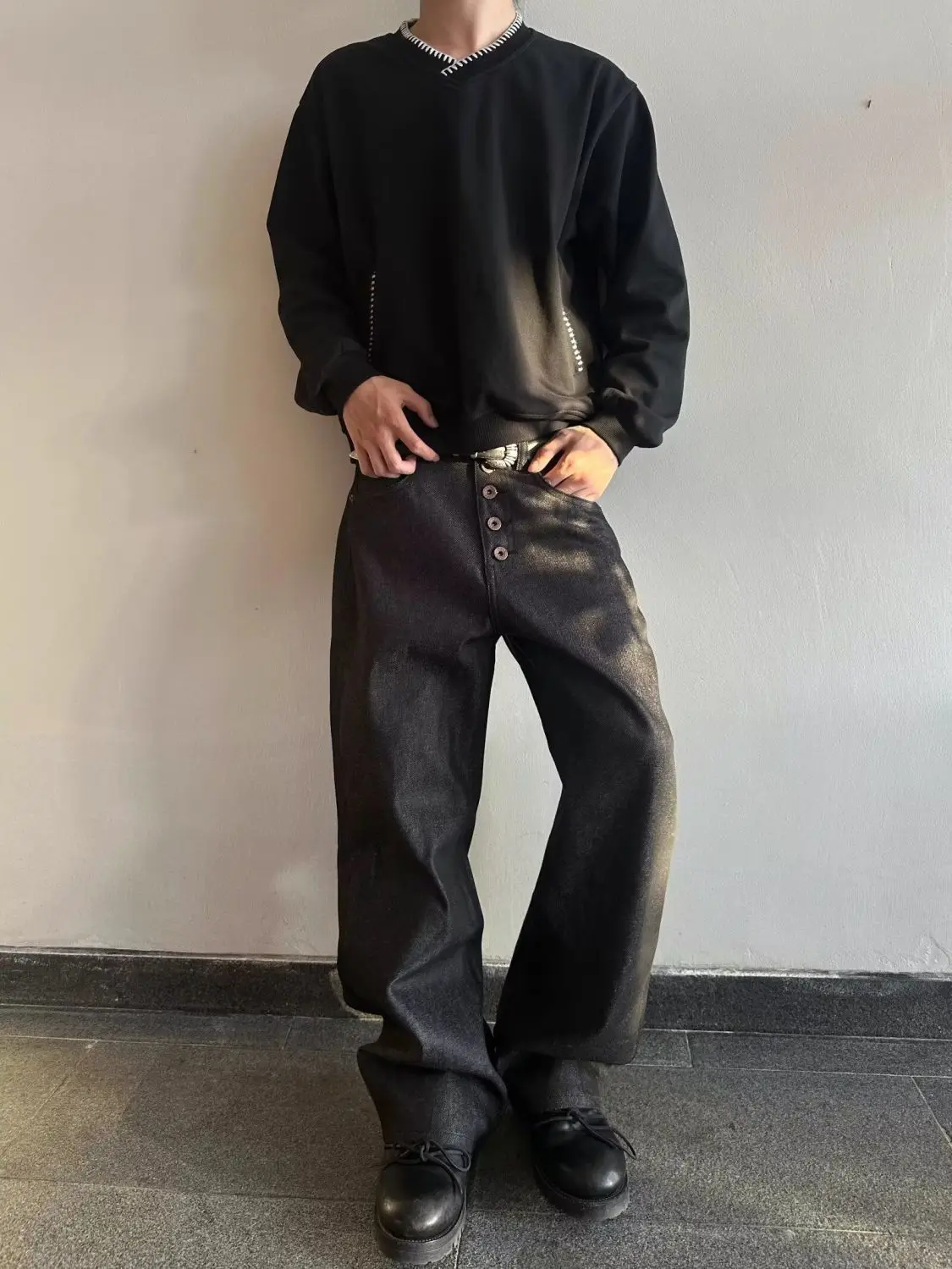 

Женские винтажные прямые широкие джинсы, осенние мешковатые джинсовые брюки унисекс с высокой талией, женские брюки с высокой талией в уличном стиле